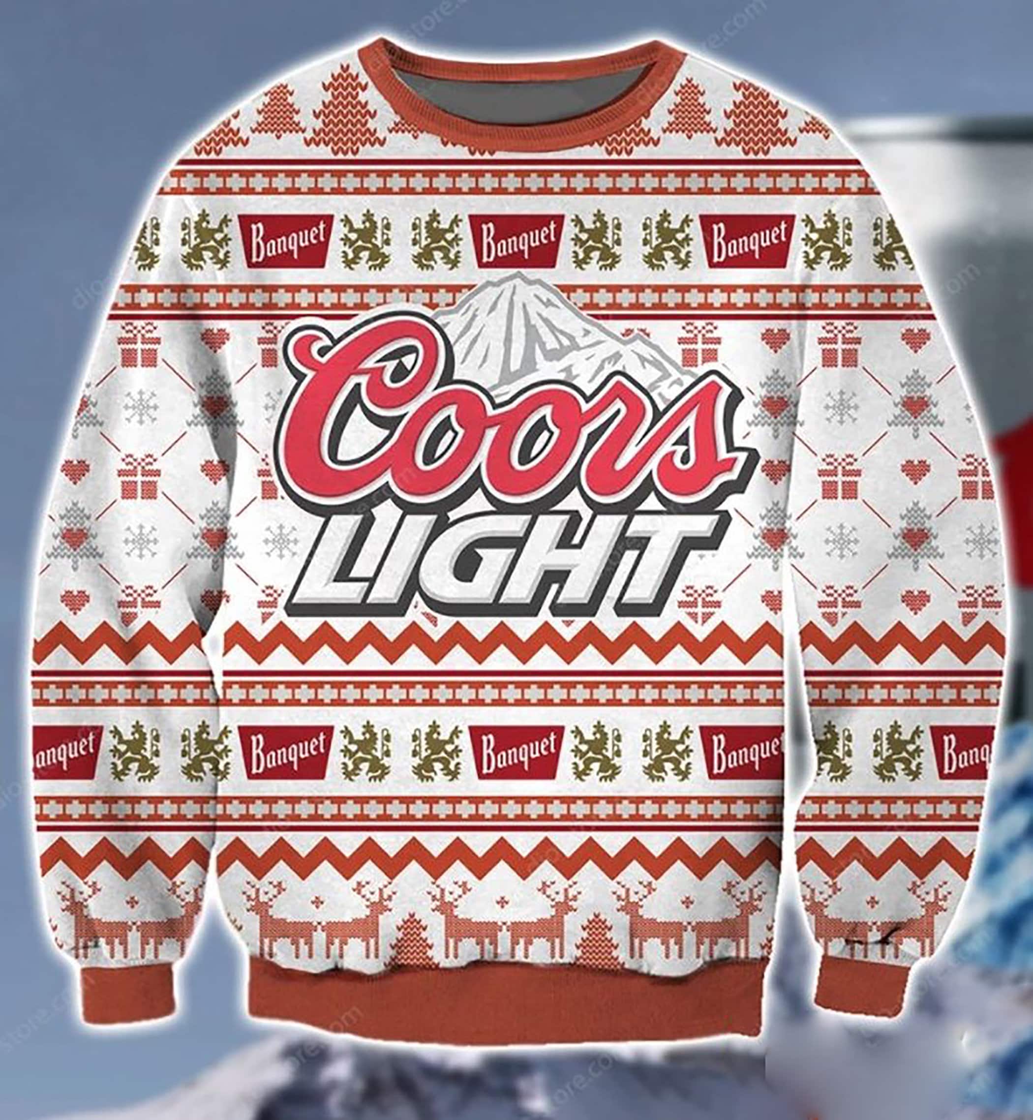 Coors Light Logo Christmas Ugly Christmas Sweater