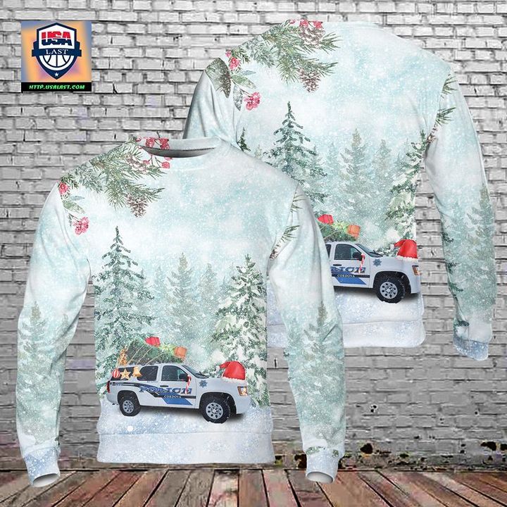 Cordova Police Department Alaska Christmas AOP Sweater