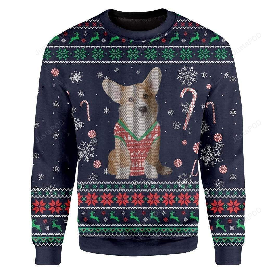 Corgi Ugly Christmas Sweater, Perfect Holiday Gift
