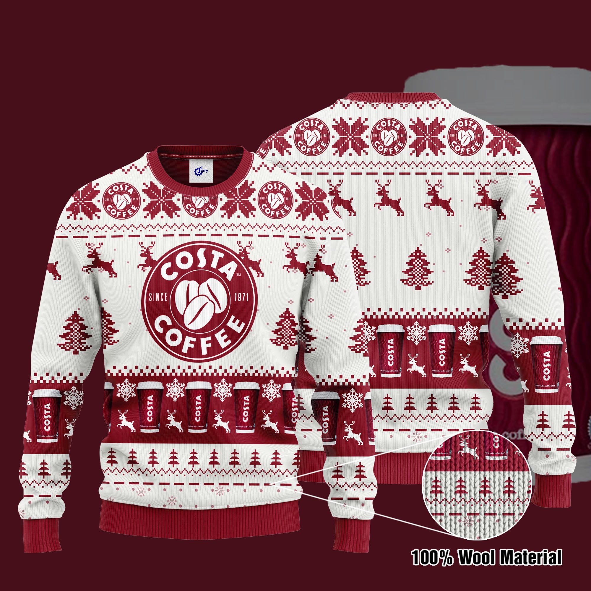 Costa 3D Print Ugly Christmas Sweater, Hoodie, Zip Hoodie, Bomber Jacket