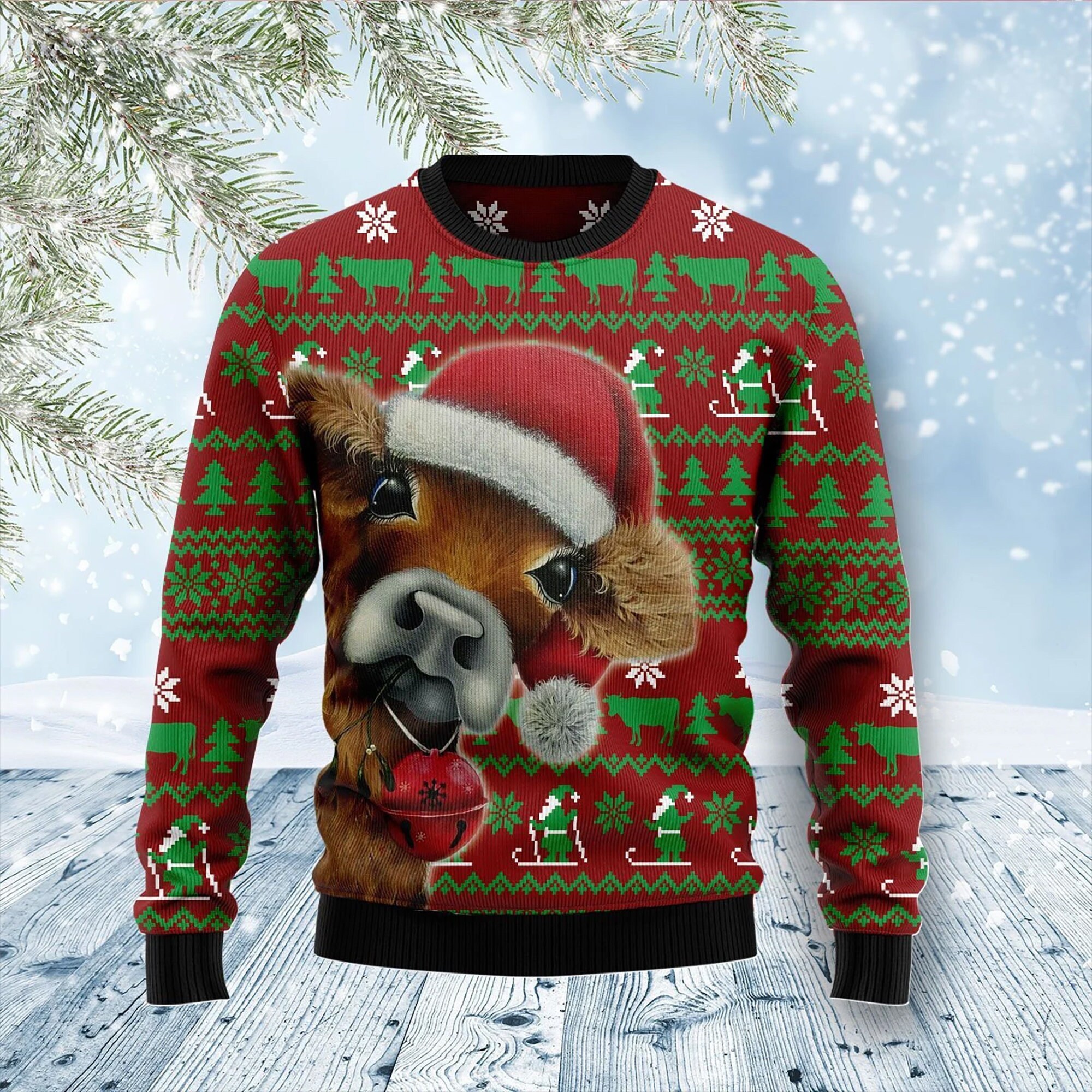 Cow Ugly Christmas Sweater