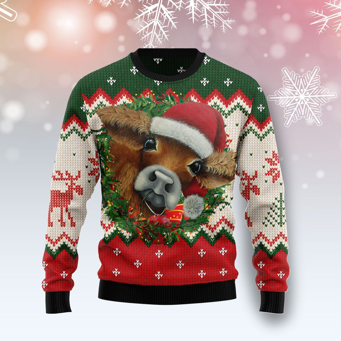 Cow Xmas Ugly Christmas Sweater, Perfect Holiday Gift