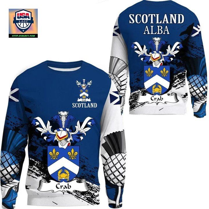 Crab Scottish Family Crest Scotland Special Sweater 