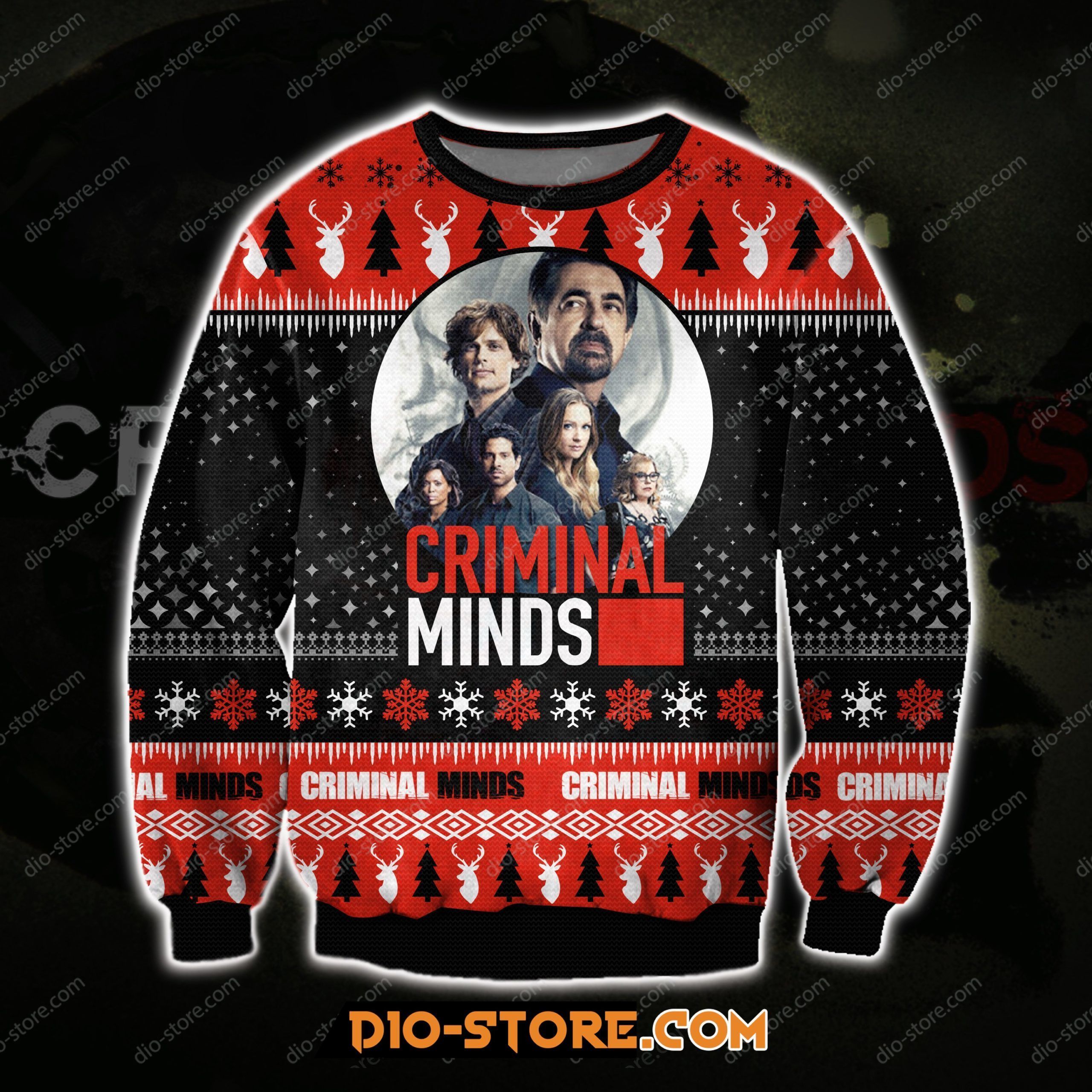 Criminal Crime - Crime Series Knitting Pattern 3D Print Ugly Christmas Sweater