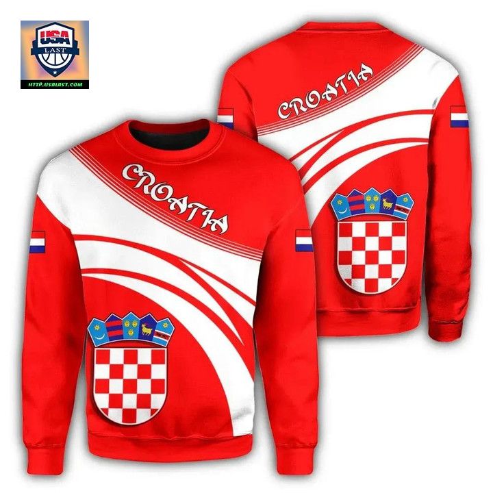 Croatia Coat Of Arms Sweater Cricket Style J5W