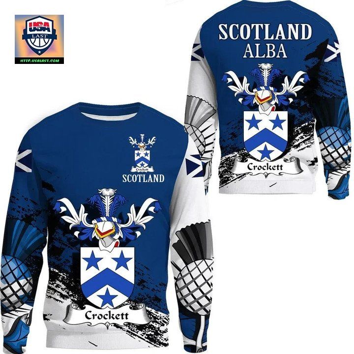 Crockett Scottish Family Crest Scotland Special Sweater 