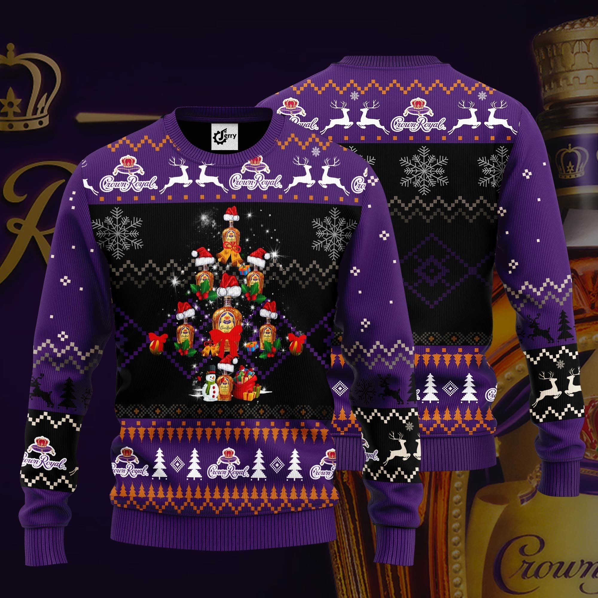 Crown Royal Christmas Tree Ugly Christmas Sweater