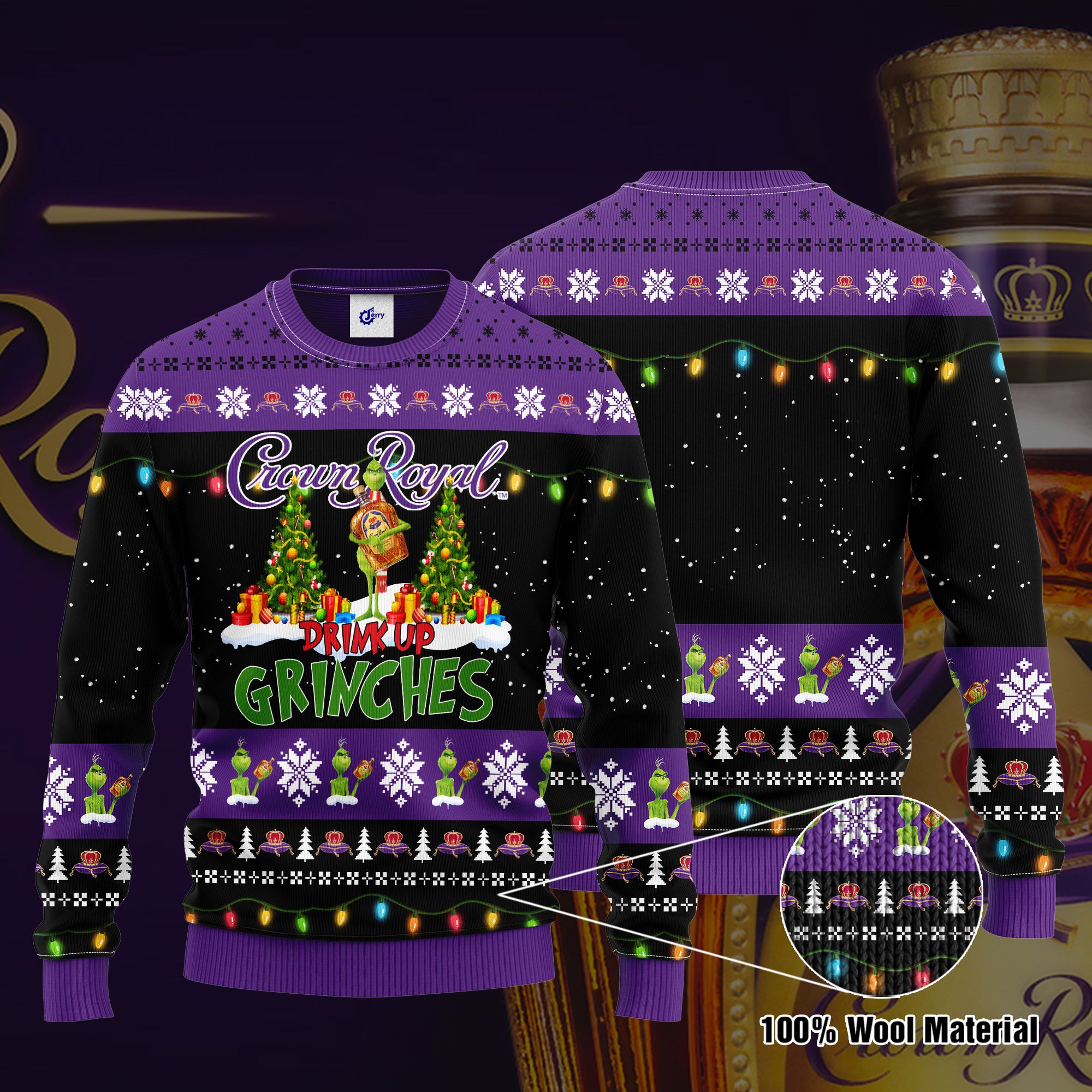 Crown Royal Drink Up Grinches Ugly Christmas Sweater, Hoodie, Zip Hoodie, Bomber Jacket