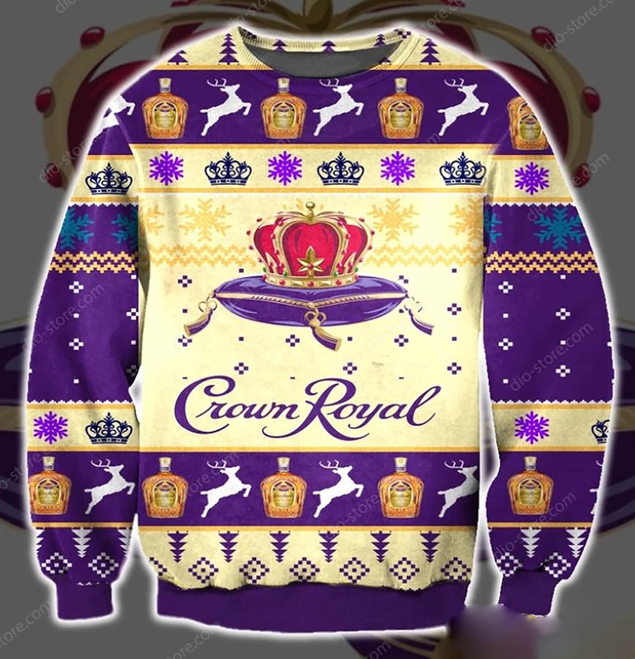 Crown Royal Pattern Christmas Ugly Christmas Sweater
