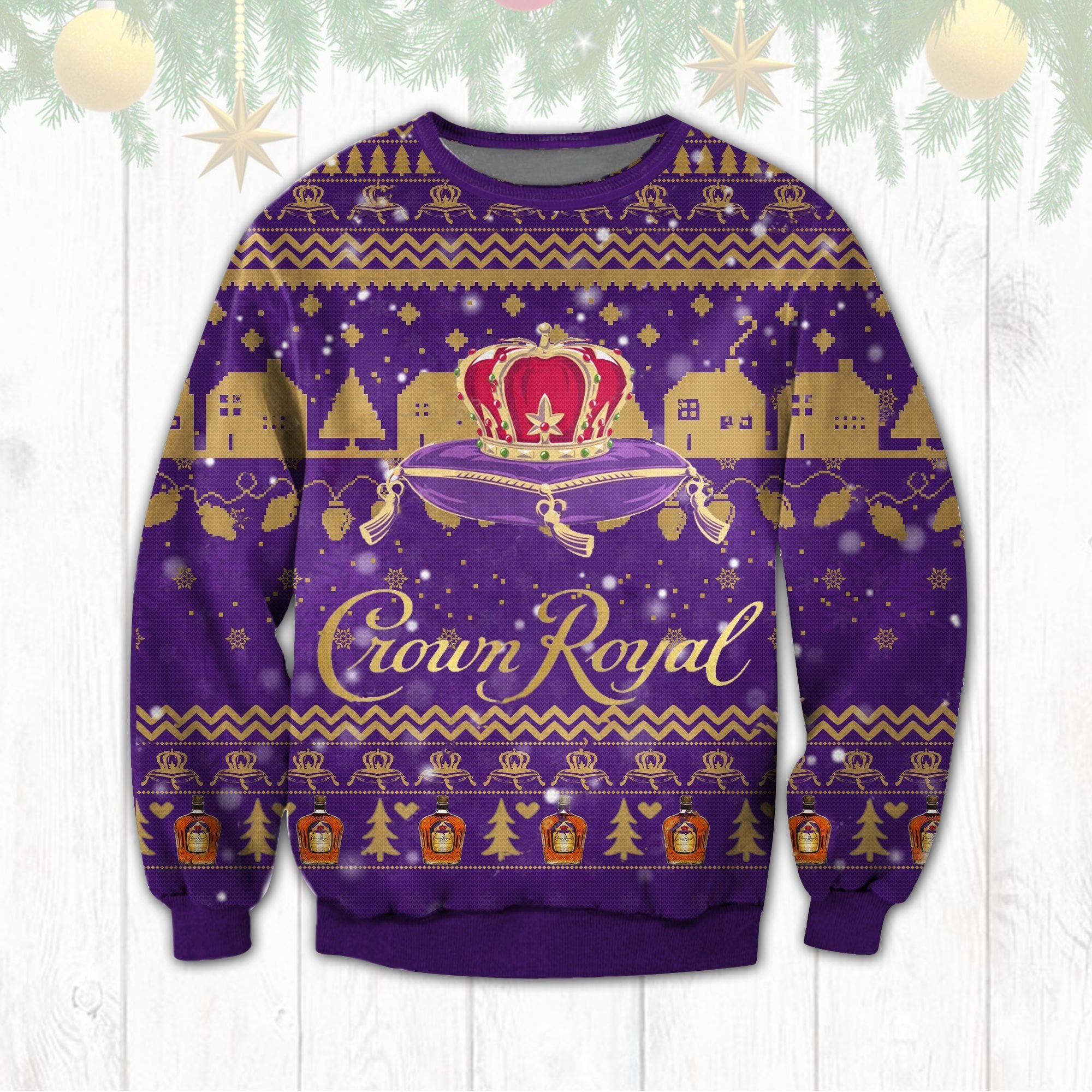 Crown Royal Whisky Purple Ugly Christmas Sweater