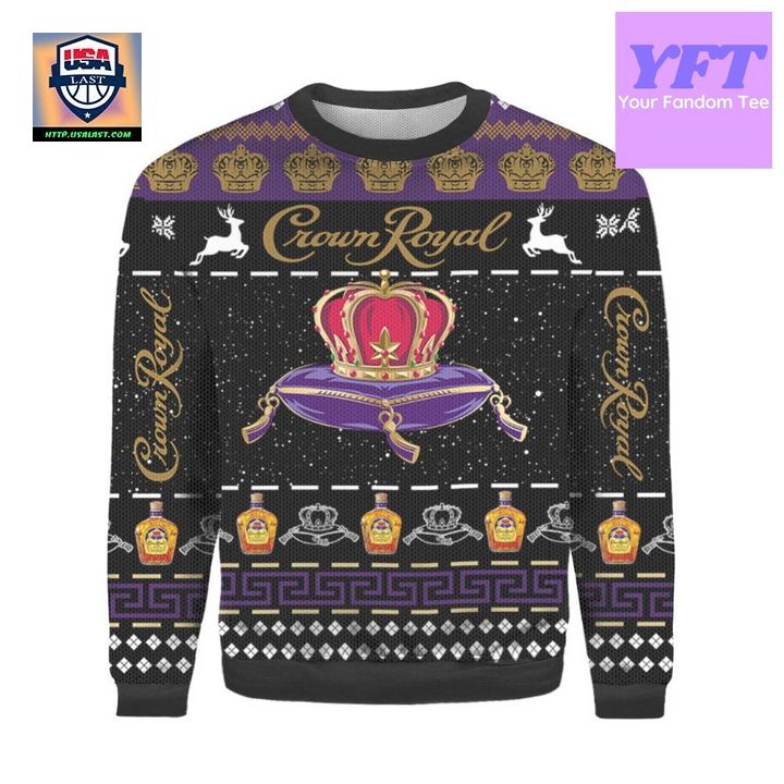 Crown Royal Wine Lovers Crown Royal 3d Ugly Christmas Sweater