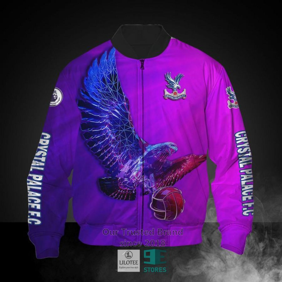 Crystal Palace FC Purple Eagle Bomber Jacket | Streetwear Jacket for Men & Women | Fan Gift
