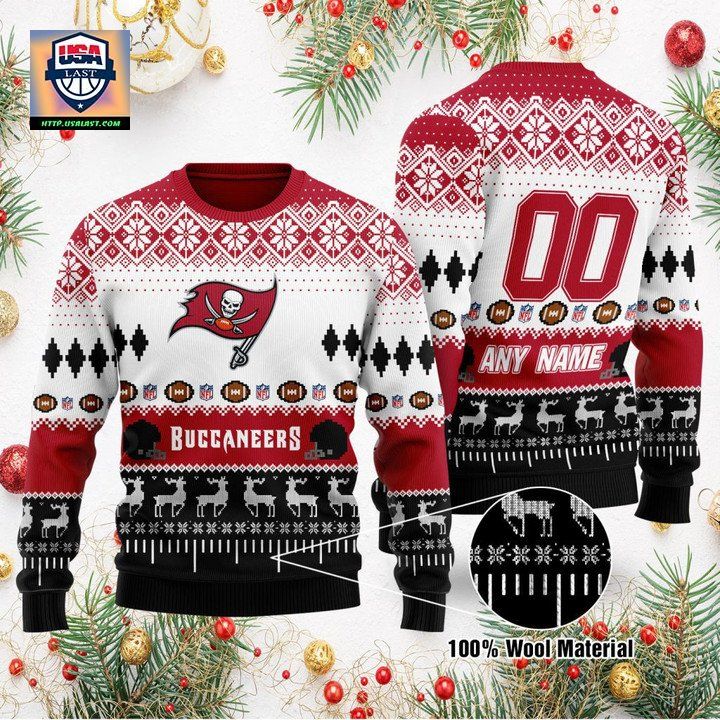Custom Name Number Nfl Chicago Bears Playing Field Ugly Christmas Sweater