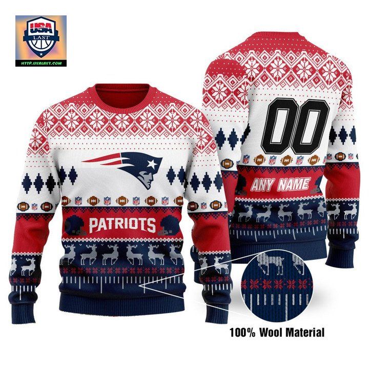 Custom Name Number Nfl New York Giants Playing Field Ugly Christmas Sweater