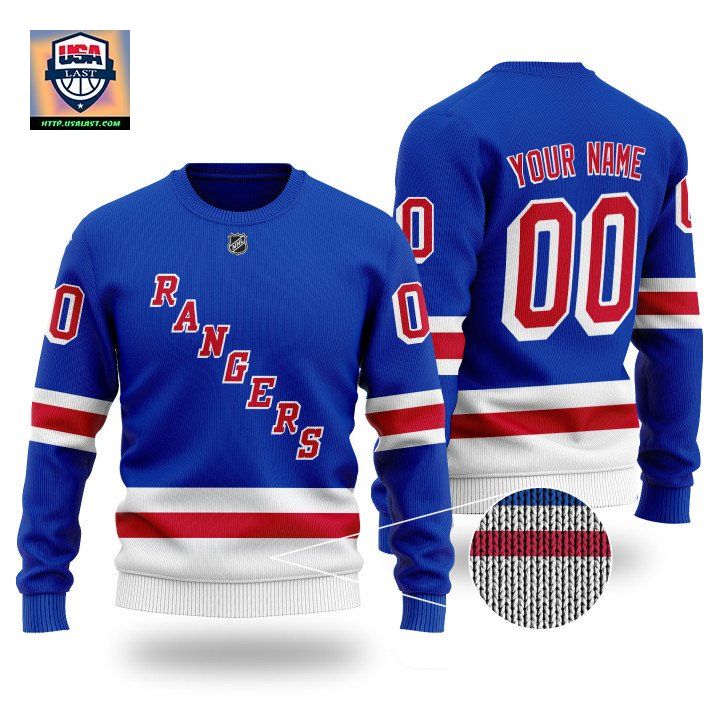 Custom Name Number Nhl New York Rangers Sweater