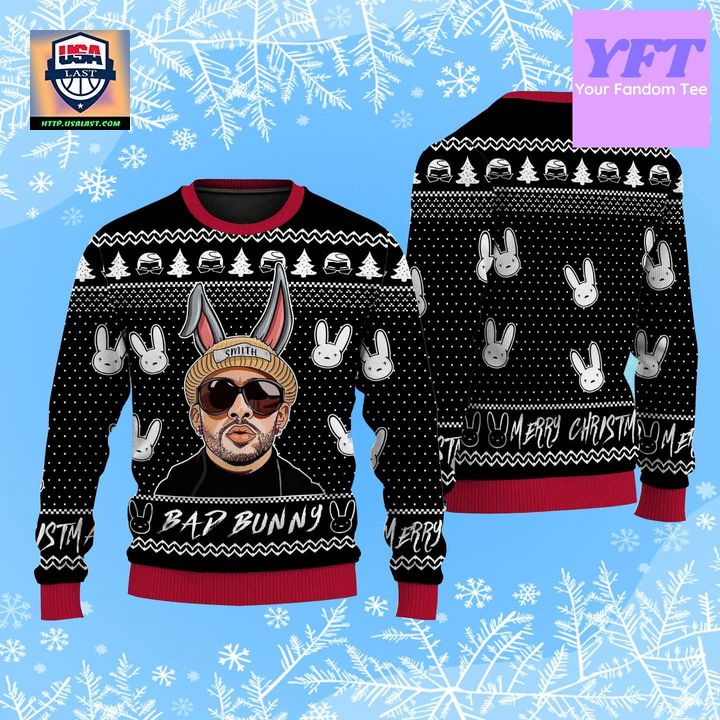 Customized Bad Bunny Sin Ti Bad Bunny Xmas 3d Ugly Christmas Sweater