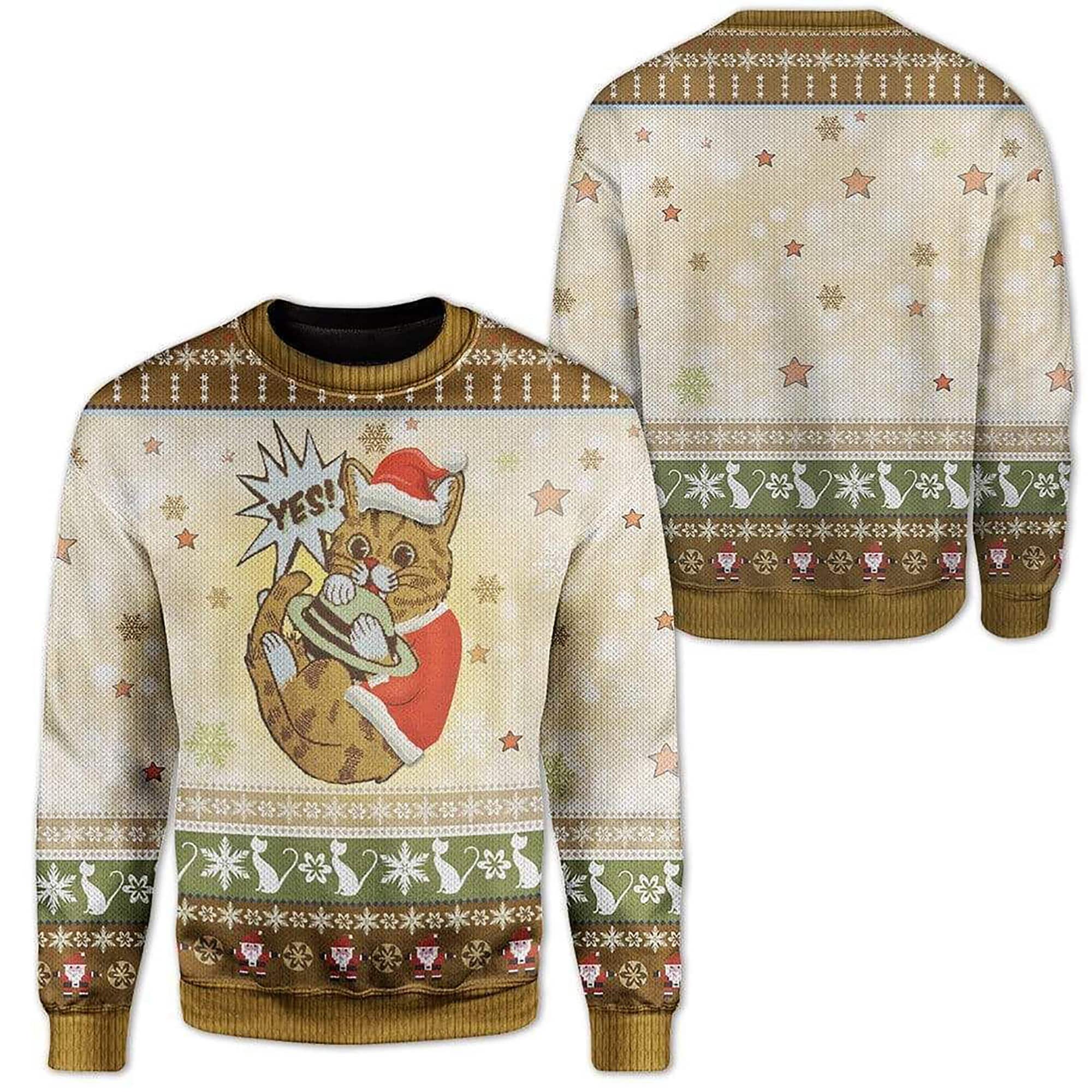 Cute Cat Merry Ugly Christmas Sweater