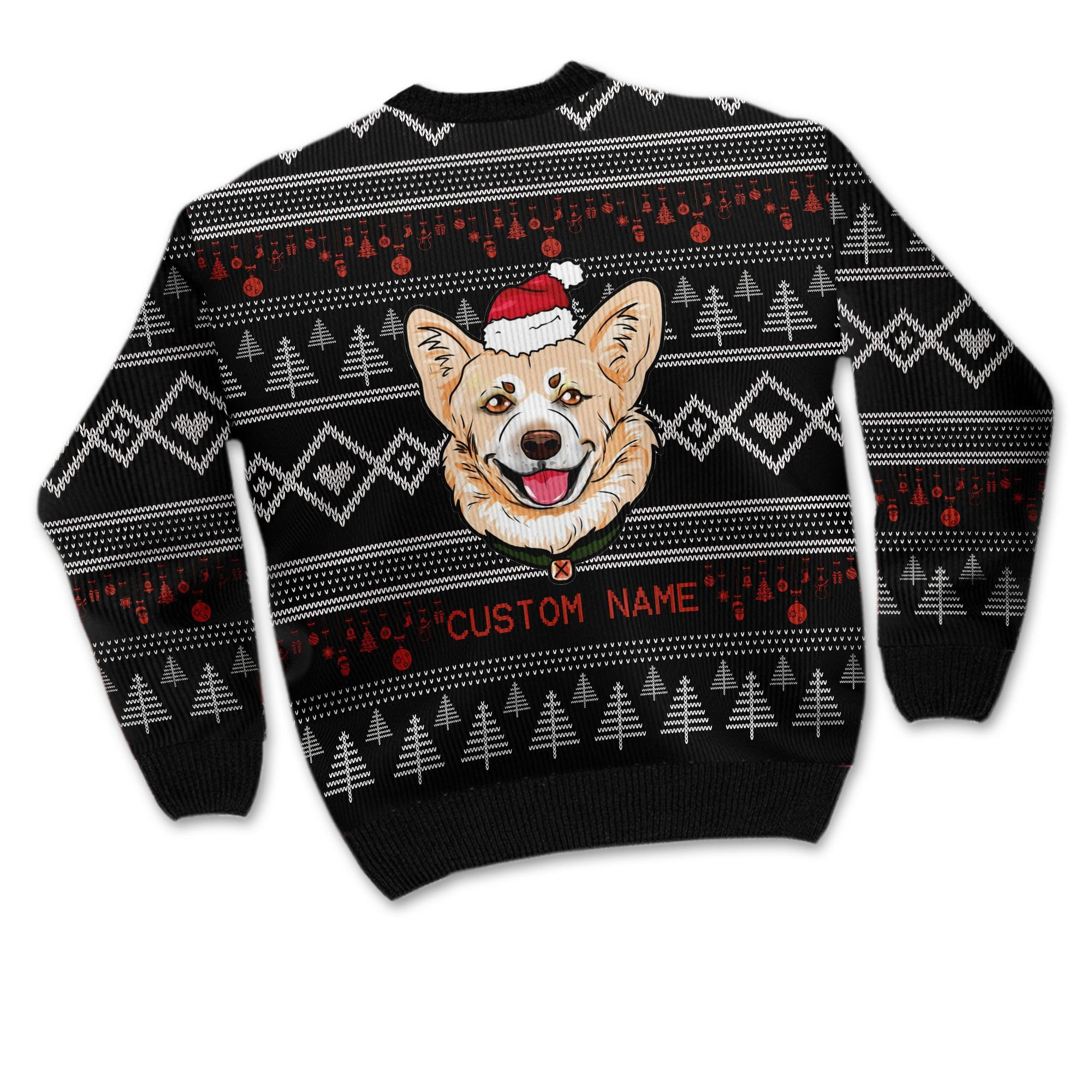 Cute Corgi 3D Custom Name Shirt For Dog Lovers Ugly Christmas Sweater, Perfect Holiday Gift - Image 3