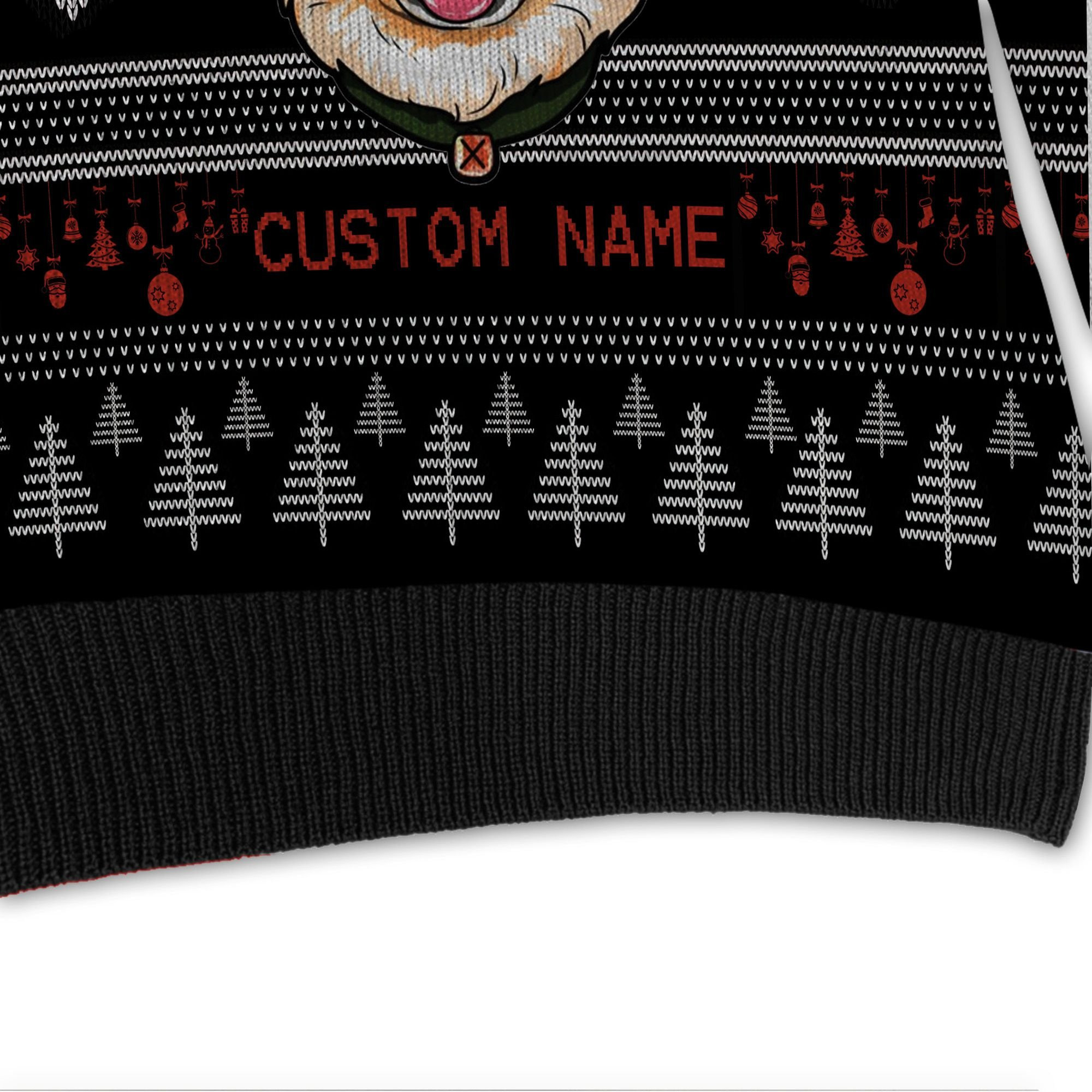 Cute Corgi 3D Custom Name Shirt For Dog Lovers Ugly Christmas Sweater, Perfect Holiday Gift - Image 4