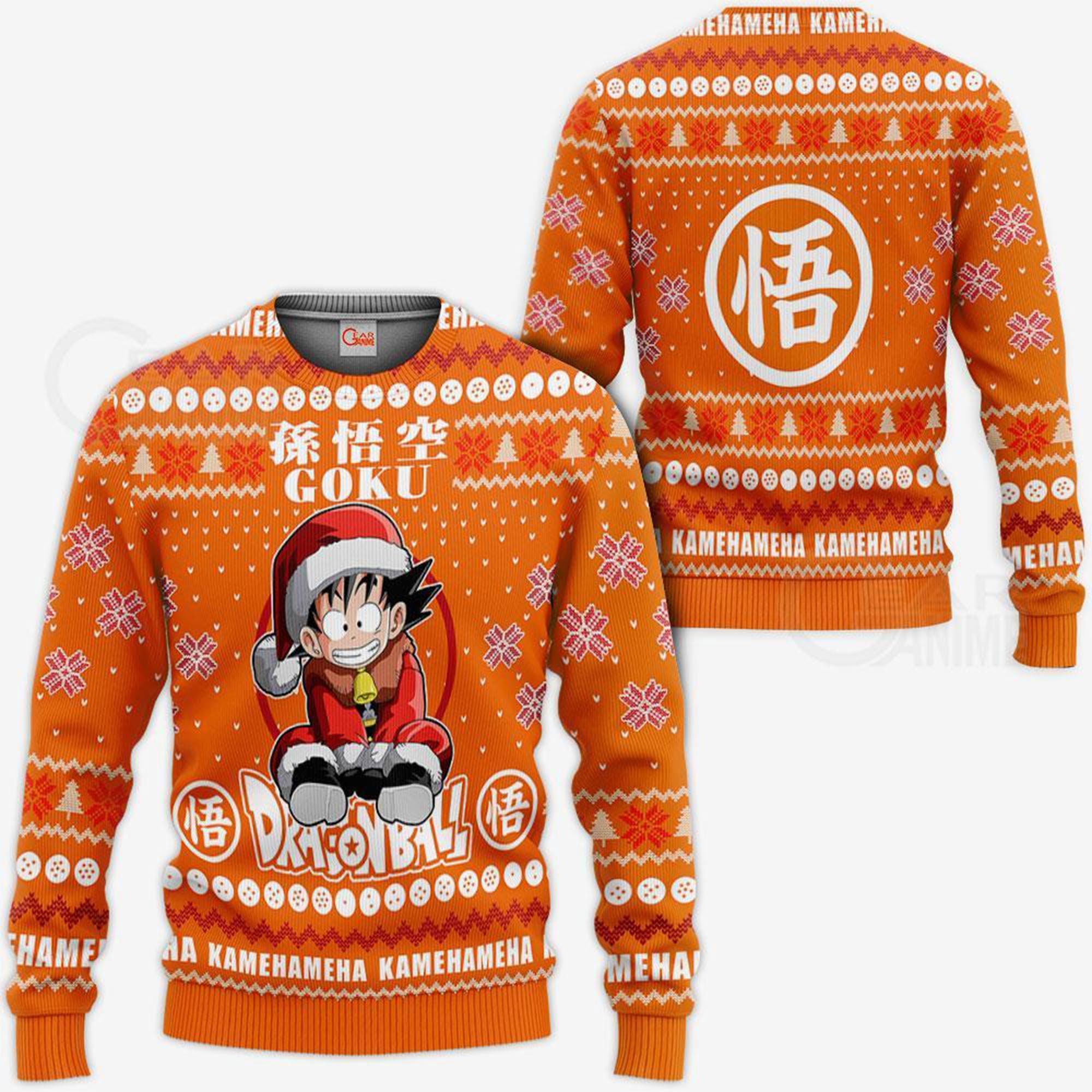 Cute Noel Goku Ugly Christmas Sweater