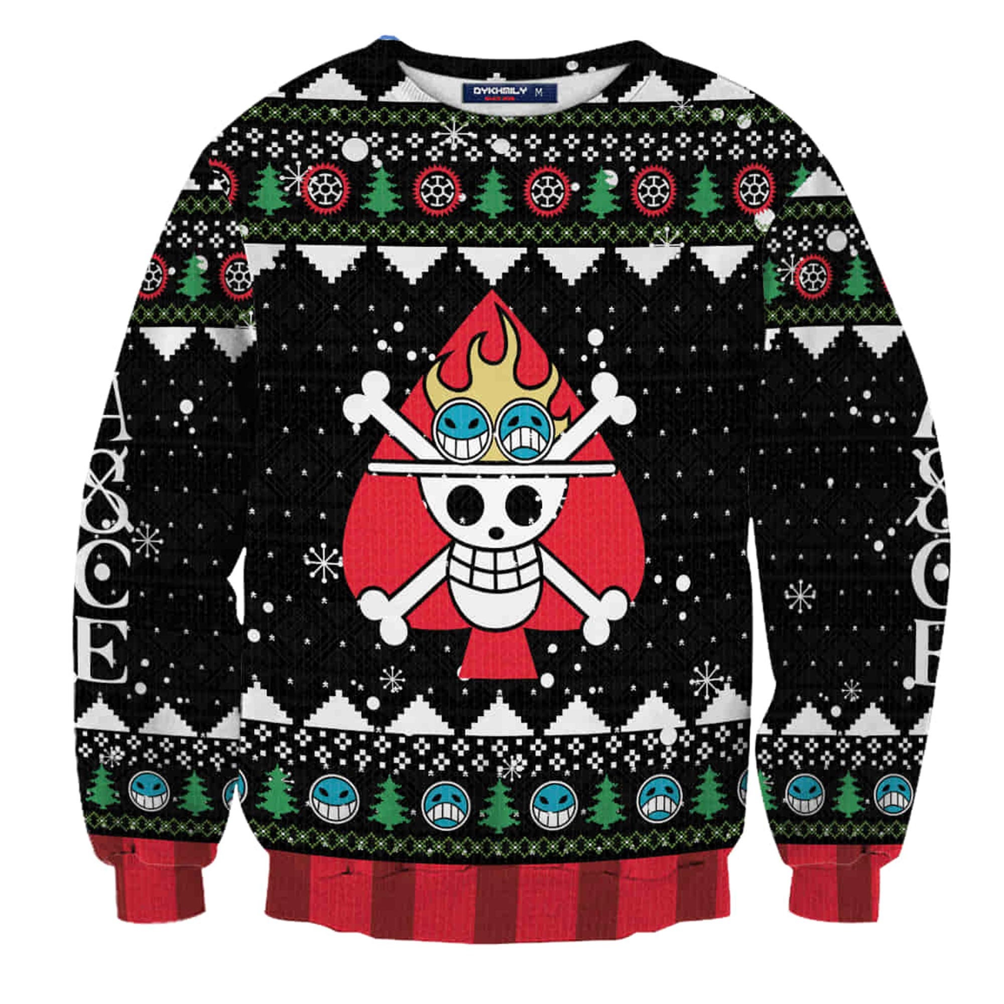 D. Ace Anime Onepiece Ugly Christmas Sweater