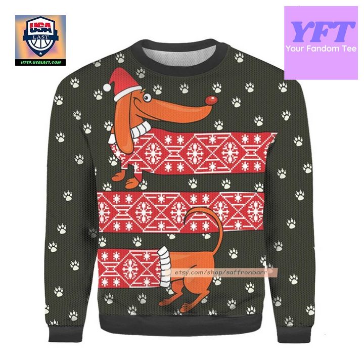 Dachshund Believe All Over Print 3d Ugly Christmas Sweater