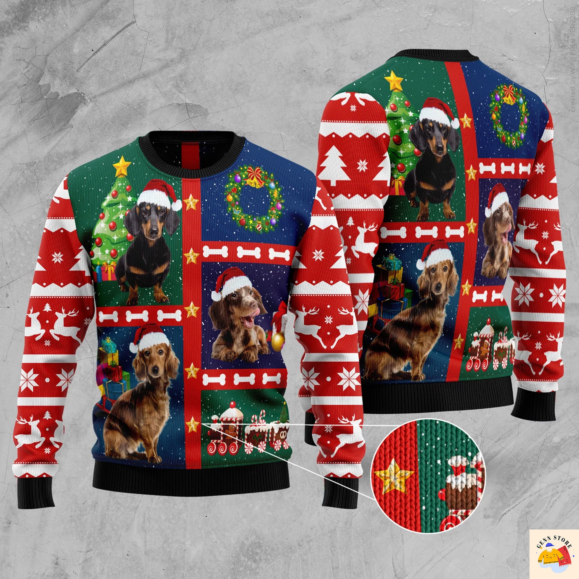 Dachshund Ugly Christmas Sweater