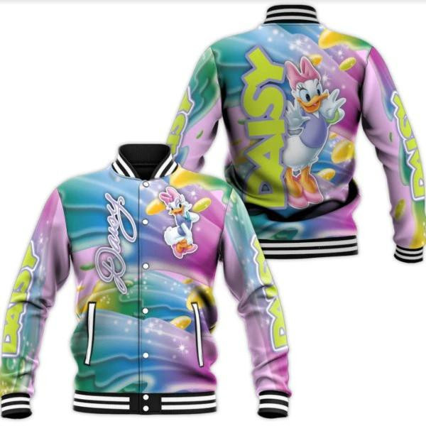 Daisy Duck Fashion Baseball Jacket for Men & Women | Cartoon Fan Gift