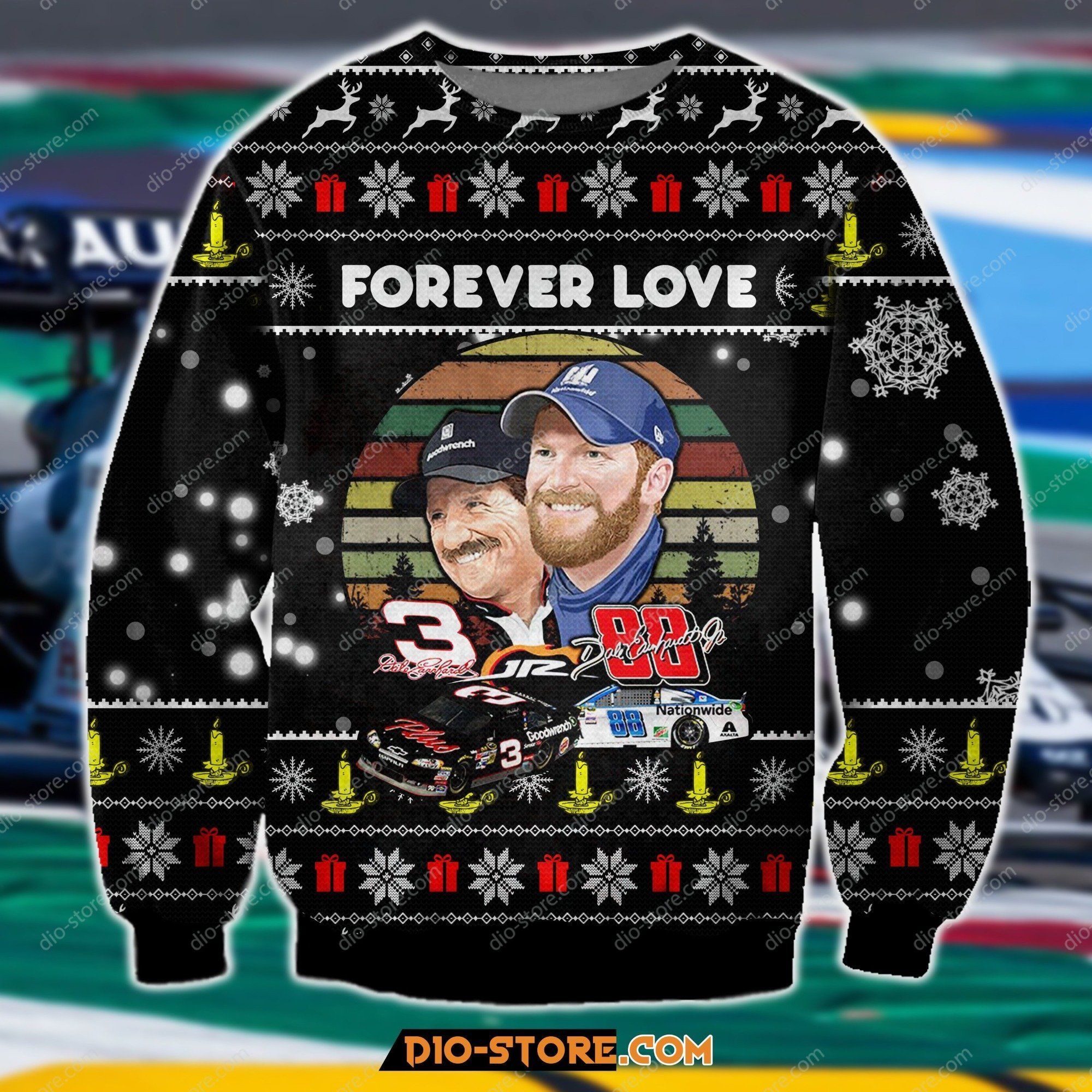 Dale Earnhardt Forever Love 3D Print Ugly Christmas Sweater
