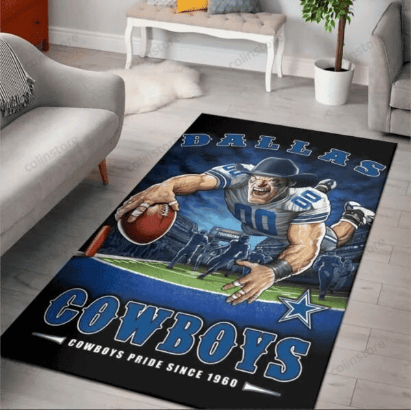 Dallas Cowboys 1960 3D Rectangle Area Rug – Full Print Carpet For Living Room & Bedroom Home Decor