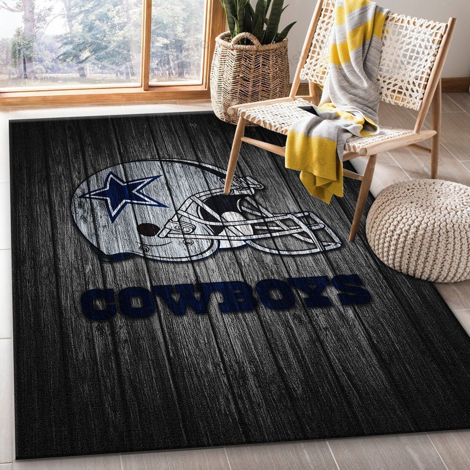 Dallas Cowboys 3D Rectangle Area Rug – Full Print Carpet For Living Room & Bedroom Home Decor