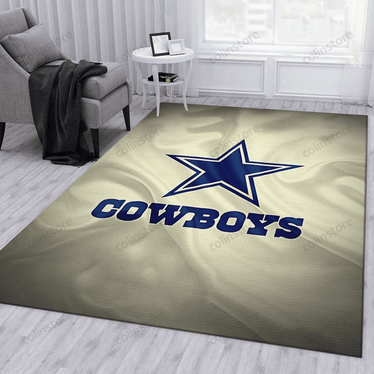 Dallas Cowboys American Fo Rectangle Area Rug – Full Print Carpet For Living Room & Bedroom Home Decor