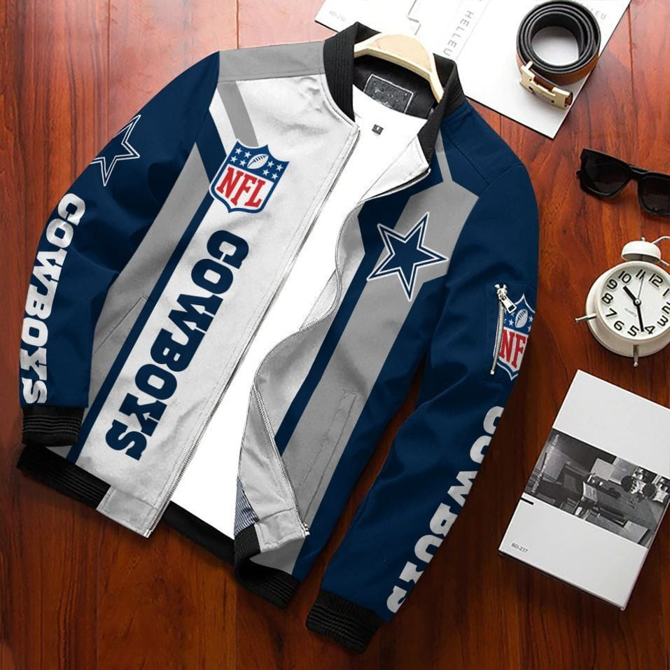 Dallas Cowboys Bomber Jacket | NFL Team Jacket for Men & Women | Football Fan Gift
