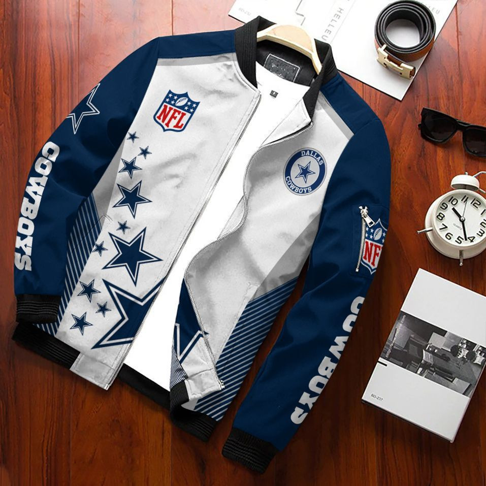 Dallas Cowboys Bomber Jacket | NFL Team Jacket for Men & Women | Football Fan Gift