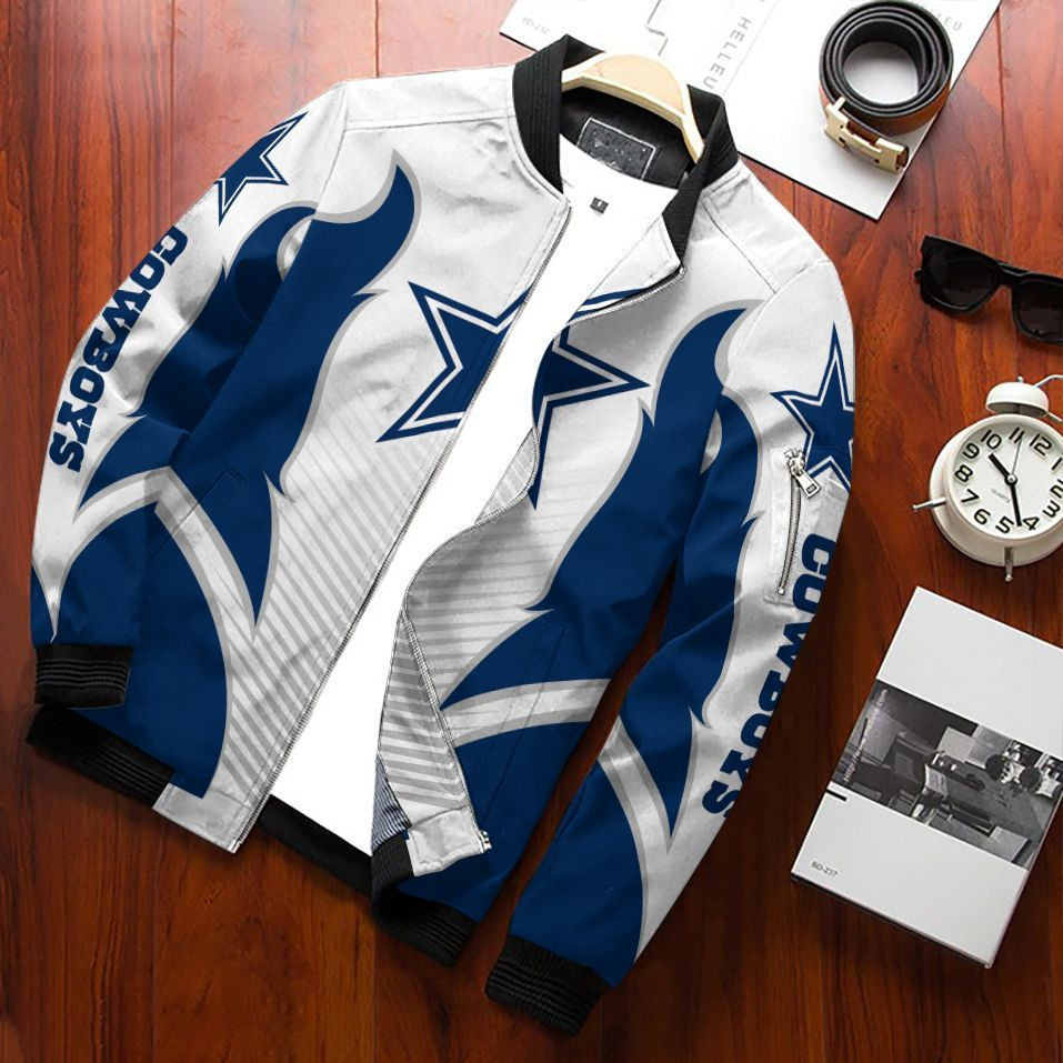 Dallas Cowboys Bomber Jacket | NFL Team Jacket for Men & Women | Football Fan Gift