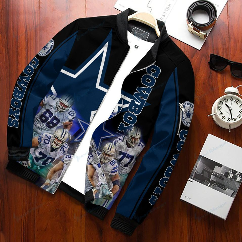 Dallas Cowboys Bomber Jacket | NFL Team Jacket for Men & Women | Football Fan Gift