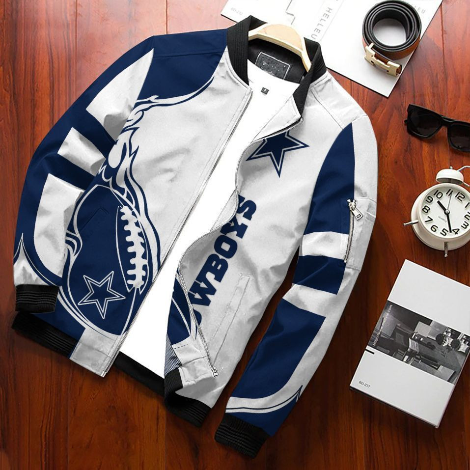 Dallas Cowboys Bomber Jacket | NFL Team Jacket for Men & Women | Football Fan Gift