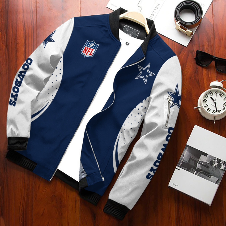 Dallas Cowboys Bomber Jacket | NFL Team Jacket for Men & Women | Football Fan Gift