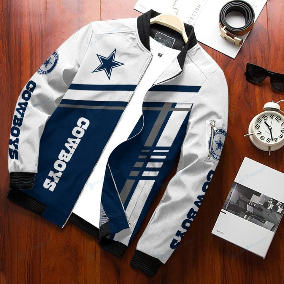 Dallas Cowboys Bomber Jacket | NFL Team Jacket for Men & Women | Football Fan Gift
