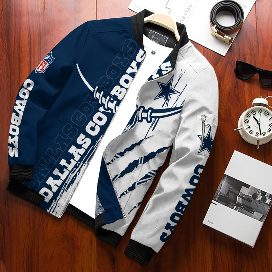 Dallas Cowboys Bomber Jacket | NFL Team Jacket for Men & Women | Football Fan Gift