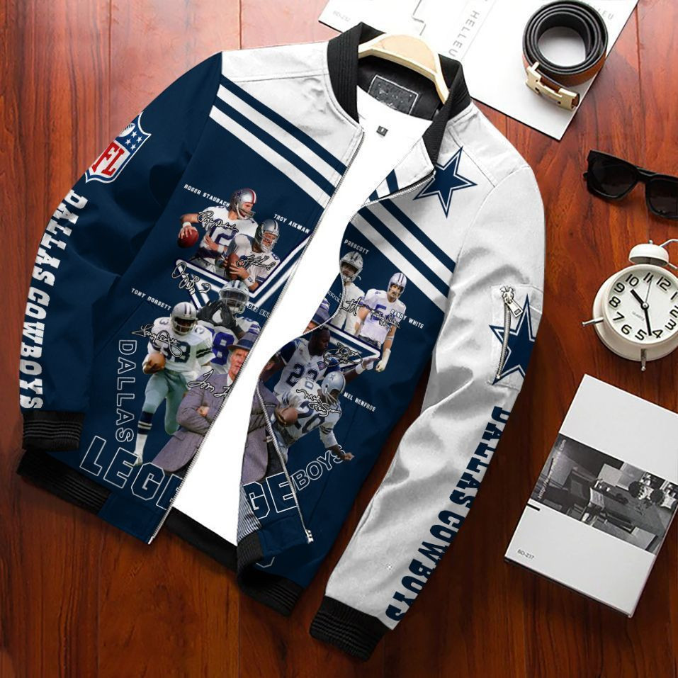 Dallas Cowboys Bomber Jacket | NFL Team Jacket for Men & Women | Football Fan Gift