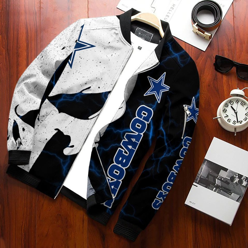 Dallas Cowboys Bomber Jacket | NFL Team Jacket for Men & Women | Football Fan Gift