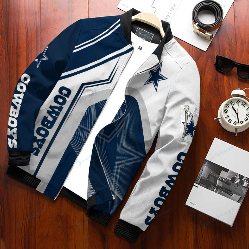 Dallas Cowboys Bomber Jacket | NFL Team Jacket for Men & Women | Football Fan Gift