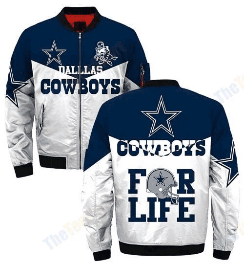 Dallas Cowboys Bomber Jacket | NFL Team Jacket for Men & Women | Football Fan Gift