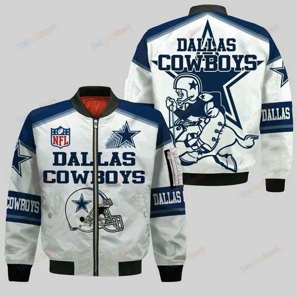 Dallas Cowboys Bomber Jacket | NFL Team Jacket for Men & Women | Football Fan Gift