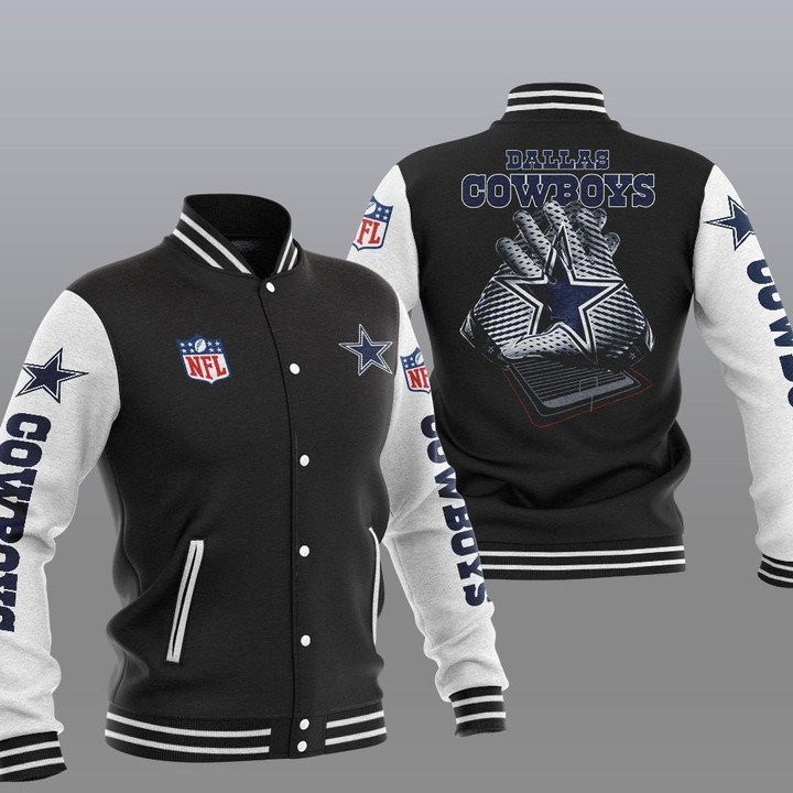 Dallas Cowboys Dark 2-Hand Varsity Baseball Jacket for Men & Women | NFL Team Fan Gift