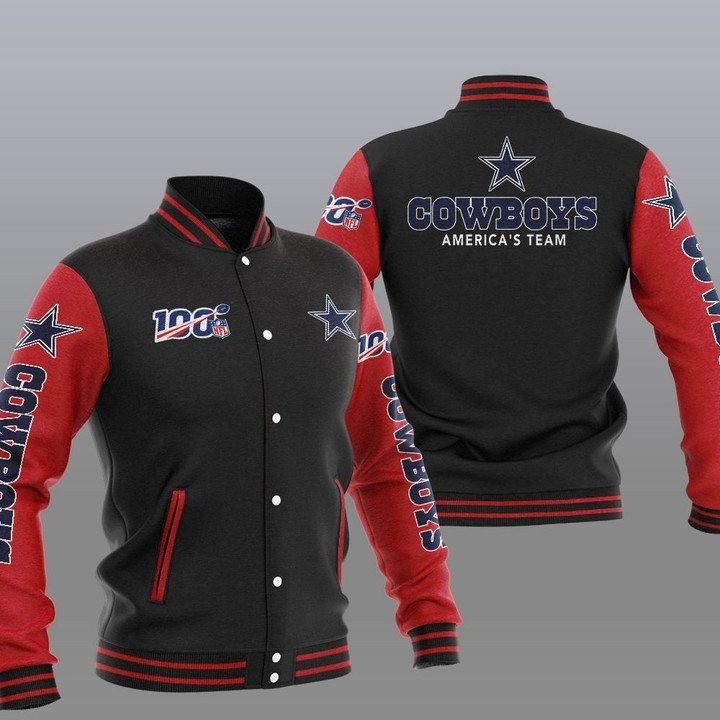 Dallas Cowboys Dark Red Americaâ€™s Team Varsity Baseball Jacket for Men & Women | NFL Team Fan Gift
