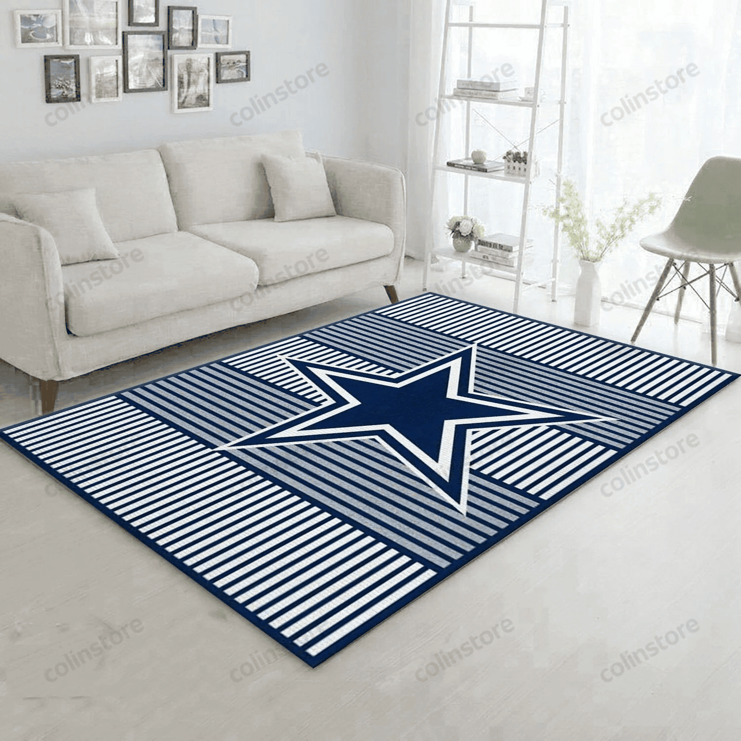 Dallas Cowboys Imperial Champion Rug Rectangle Area Rug – Full Print Carpet For Living Room & Bedroom Home Decor