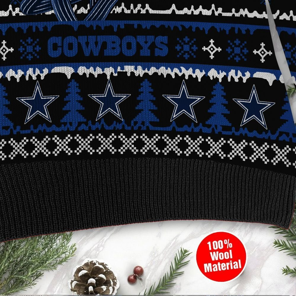 Dallas Cowboys Jack Skellington Halloween Ugly Christmas Sweater Perfect Holiday Gift - Image 4