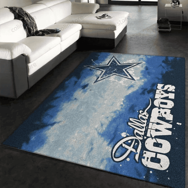 Dallas Cowboys Logo Gifts 3D Rectangle Area Rug – Full Print Carpet For Living Room & Bedroom Home Decor